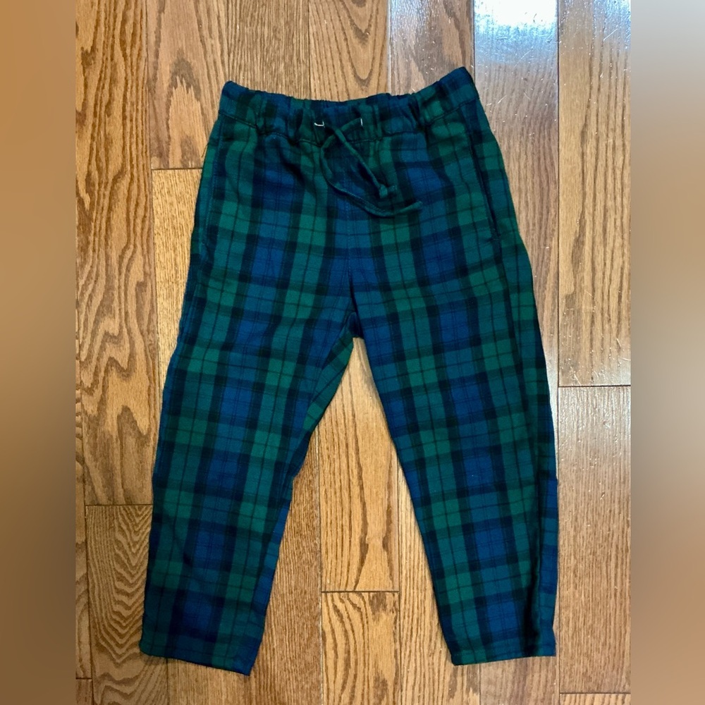 H&M Navy & green plaid Pants